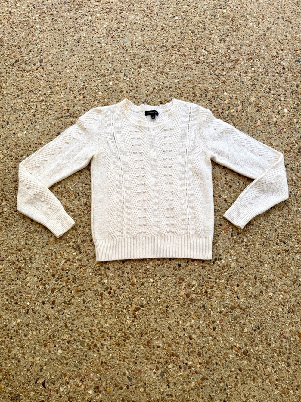 Banana Republic Merino Wool Alpaca Blend Ivory Sweater Size L